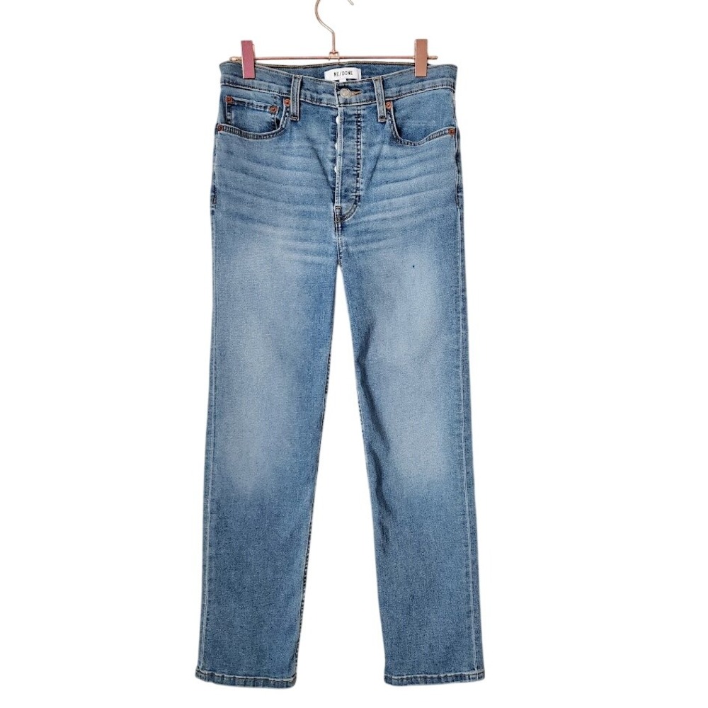 RE/DONE 90s Jean Straight Leg Vintage Wash Denim Jeans Size 26